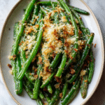 Final dish - Crispy Garlic Parmesan Roasted Green Beans That Will Steal the Show