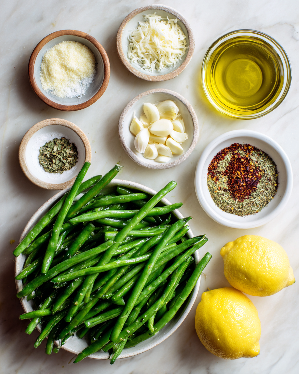 Ingredients for Crispy Garlic Parmesan Roasted Green Beans That Will Steal the Show