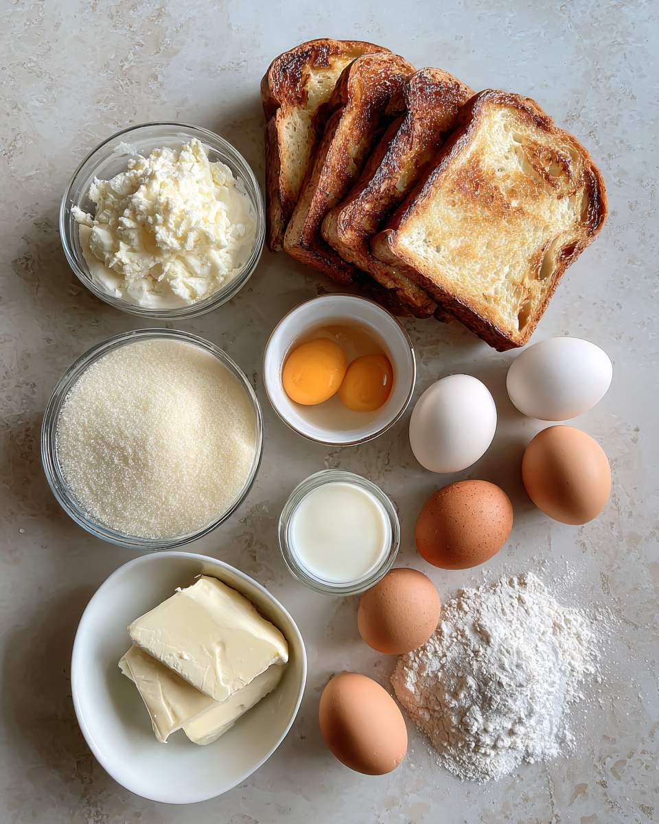 Ingredients for Indulge in Decadence with Irresistible Crème Brûlée French Toast