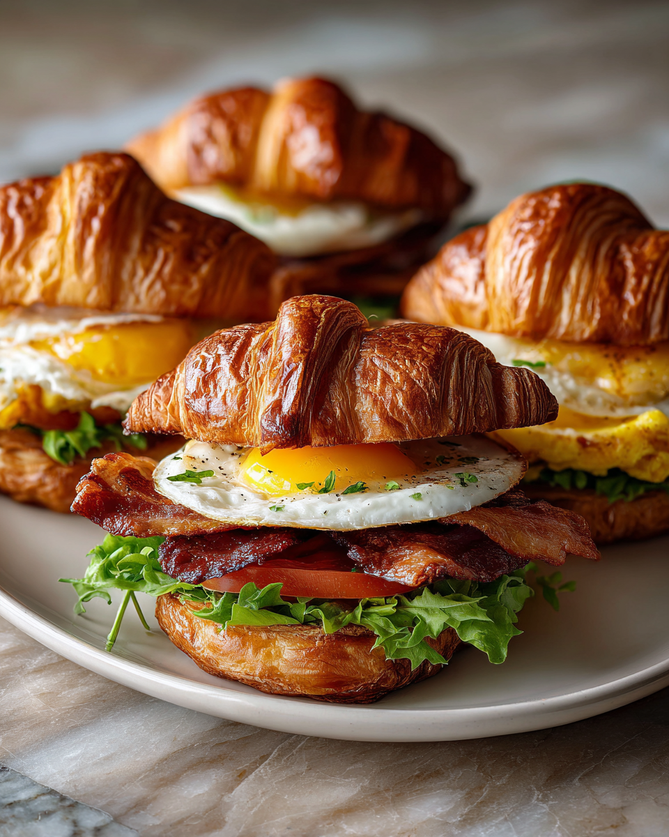Final dish - Flaky and Fabulous Croissant Breakfast Sandwiches to Start Your Day Right