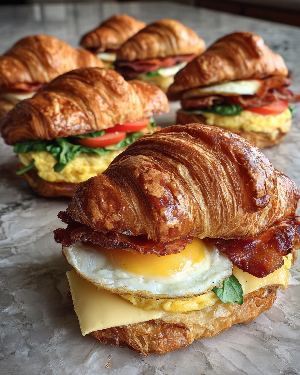 Ingredients for Flaky and Fabulous Croissant Breakfast Sandwiches to Start Your Day Right