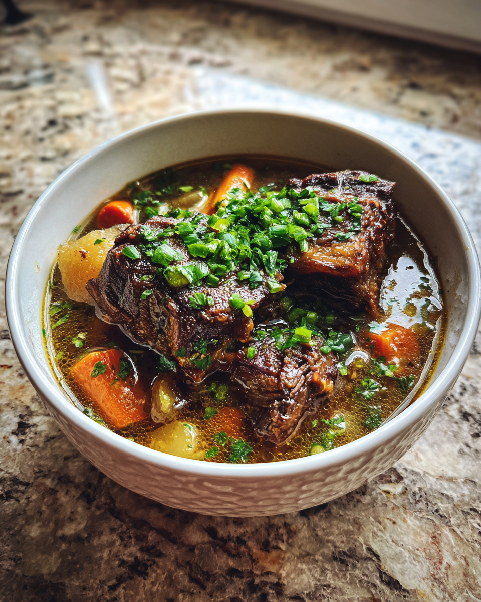 Final dish - Hearty French Onion Beef Short Rib Soup Recipe to Warm Your Soul