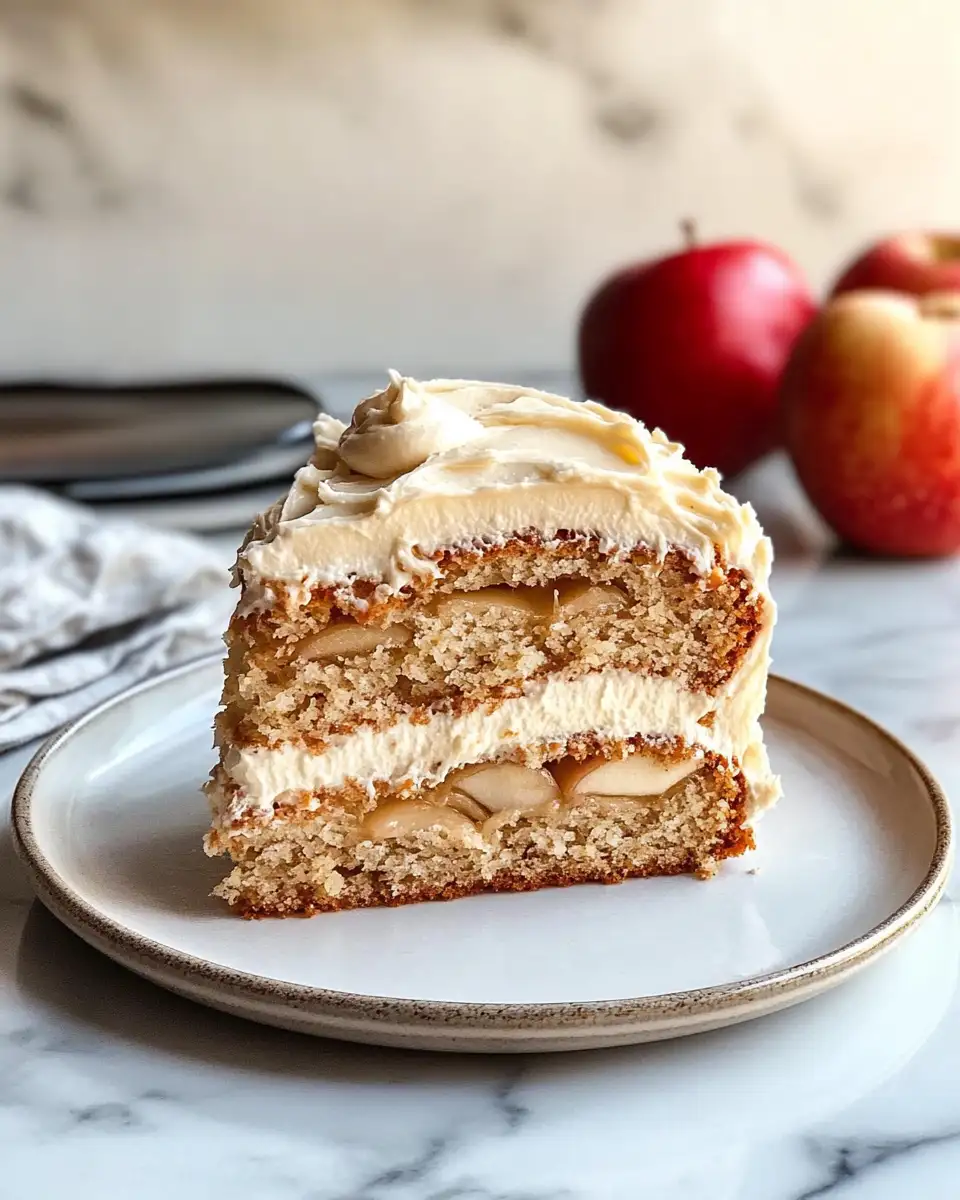 Final dish - Irresistibly Moist Fresh Apple Cake with Luscious Cream Cheese Frosting