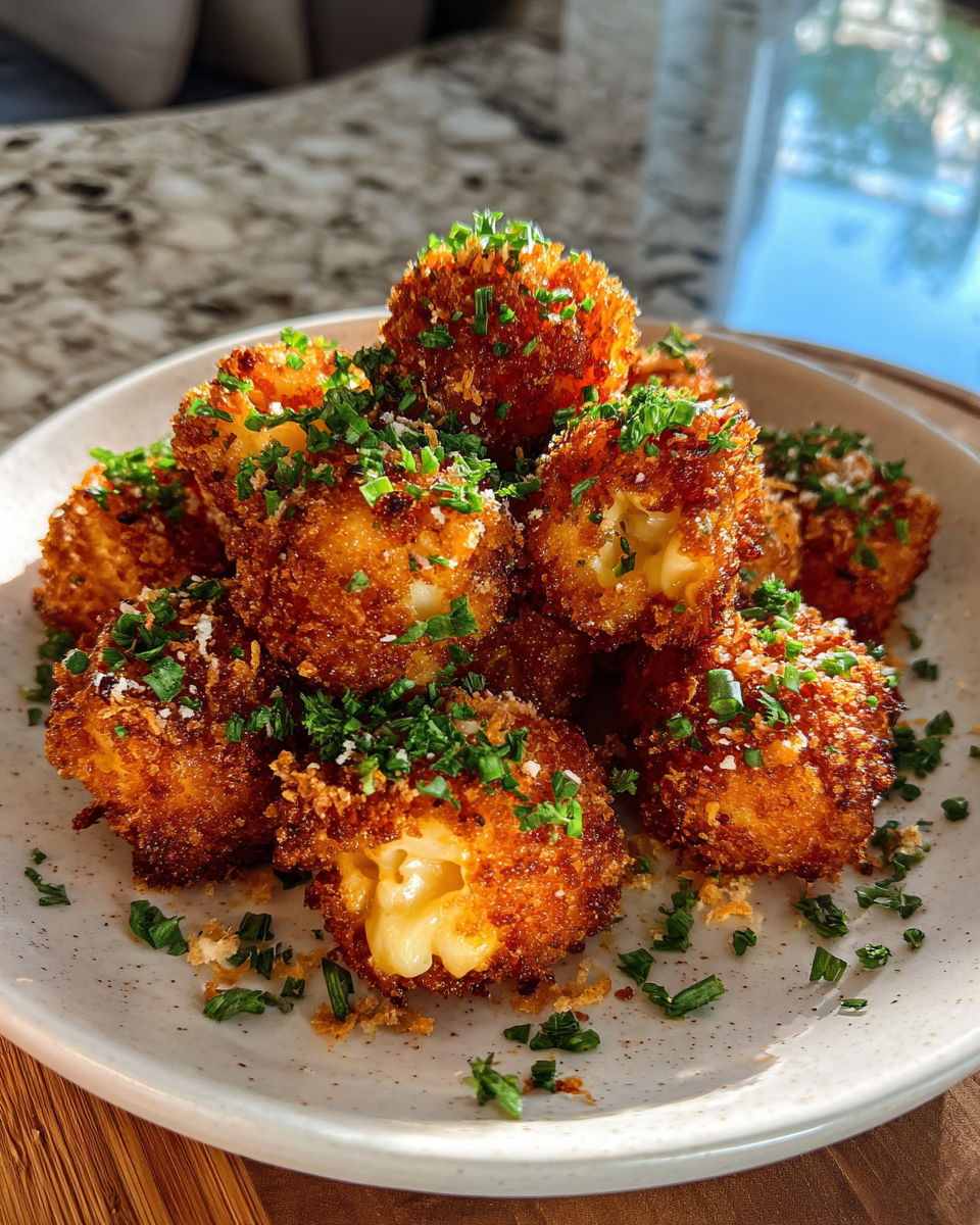 Final dish - Crispy Comfort: Irresistible Fried Mac and Cheese Bites You Need to Try