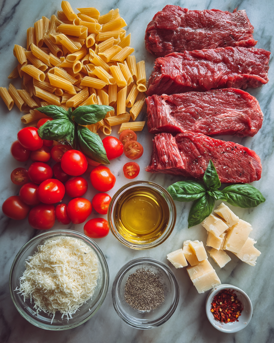 Irresistible Garlic Butter Steak and Tomato Pasta Recipe You Need to Try 4 Ingredients for Irresistible Garlic Butter Steak and Tomato Pasta Recipe You Need to Try