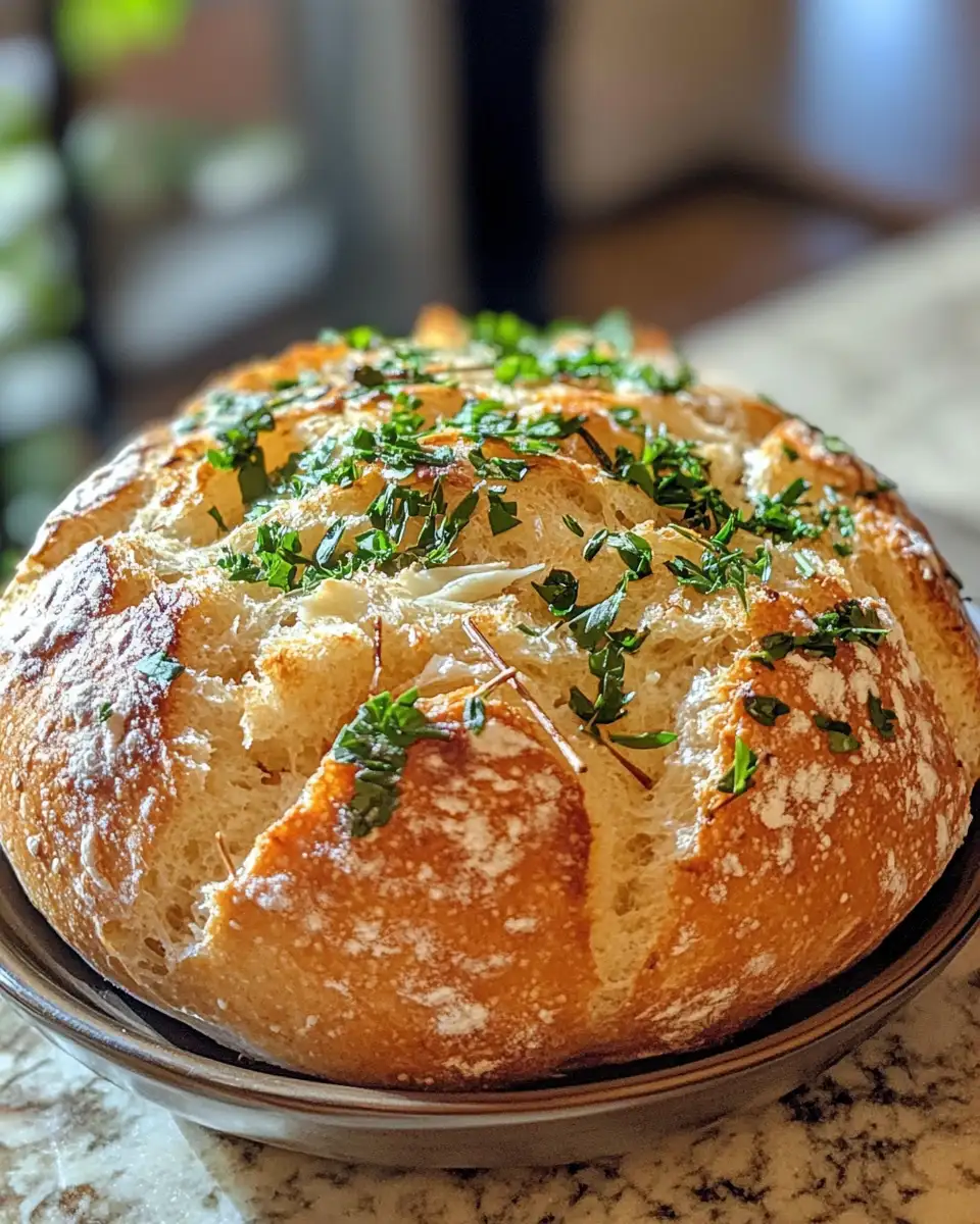 Final dish - Unleash the Flavor: Mastering Garlic Herb Sourdough Bread