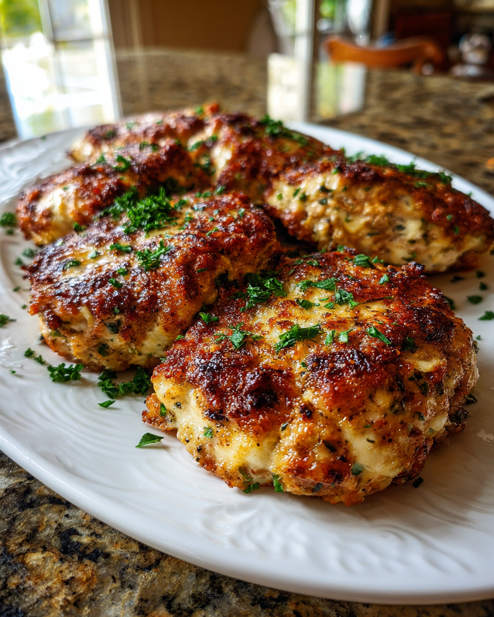 Final dish - Irresistible Garlic Parmesan Chicken Meatloaves That Will Steal Your Dinner Spotlight