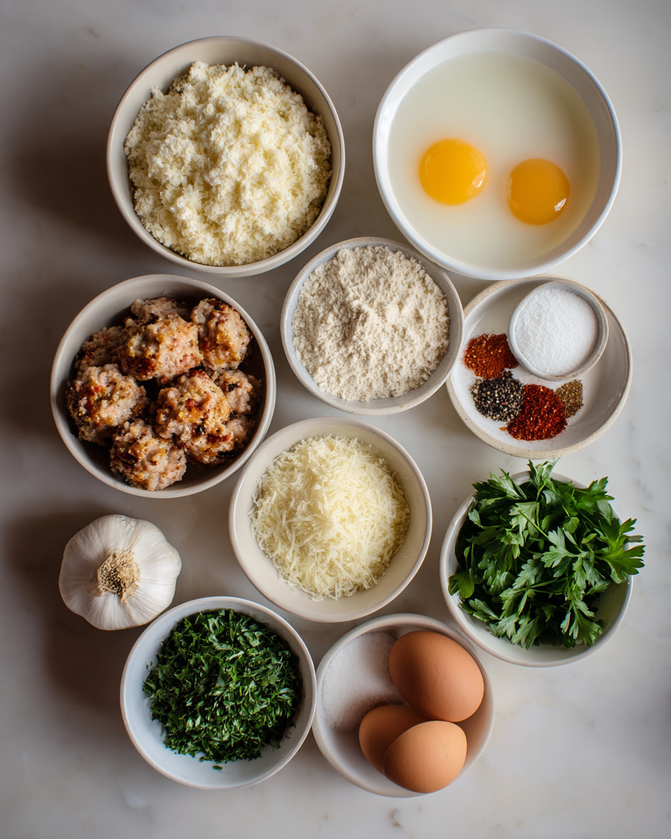 Ingredients for Irresistible Garlic Parmesan Chicken Meatloaves That Will Steal Your Dinner Spotlight