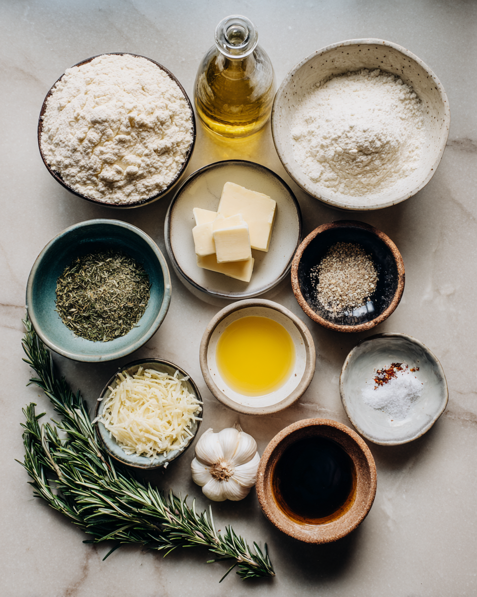 Ingredients for Irresistible Garlic Parmesan Focaccia Bread Recipe You Need to Try