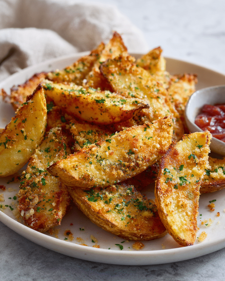 Crispy Garlic Parmesan Potato Wedges You Need to Try Tonight - Featured Image