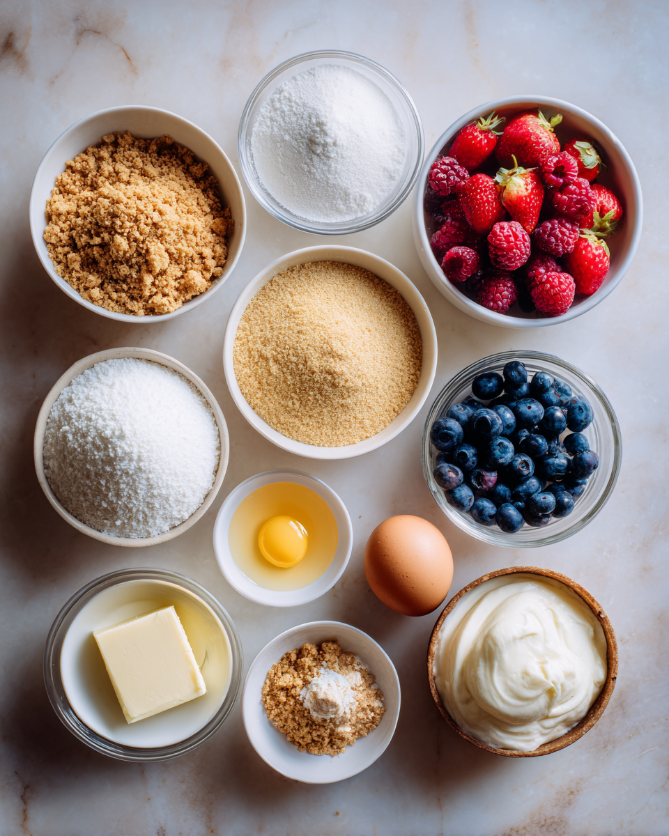 Ingredients for Whimsical Gnome Mini Cheesecakes That Steal the Show