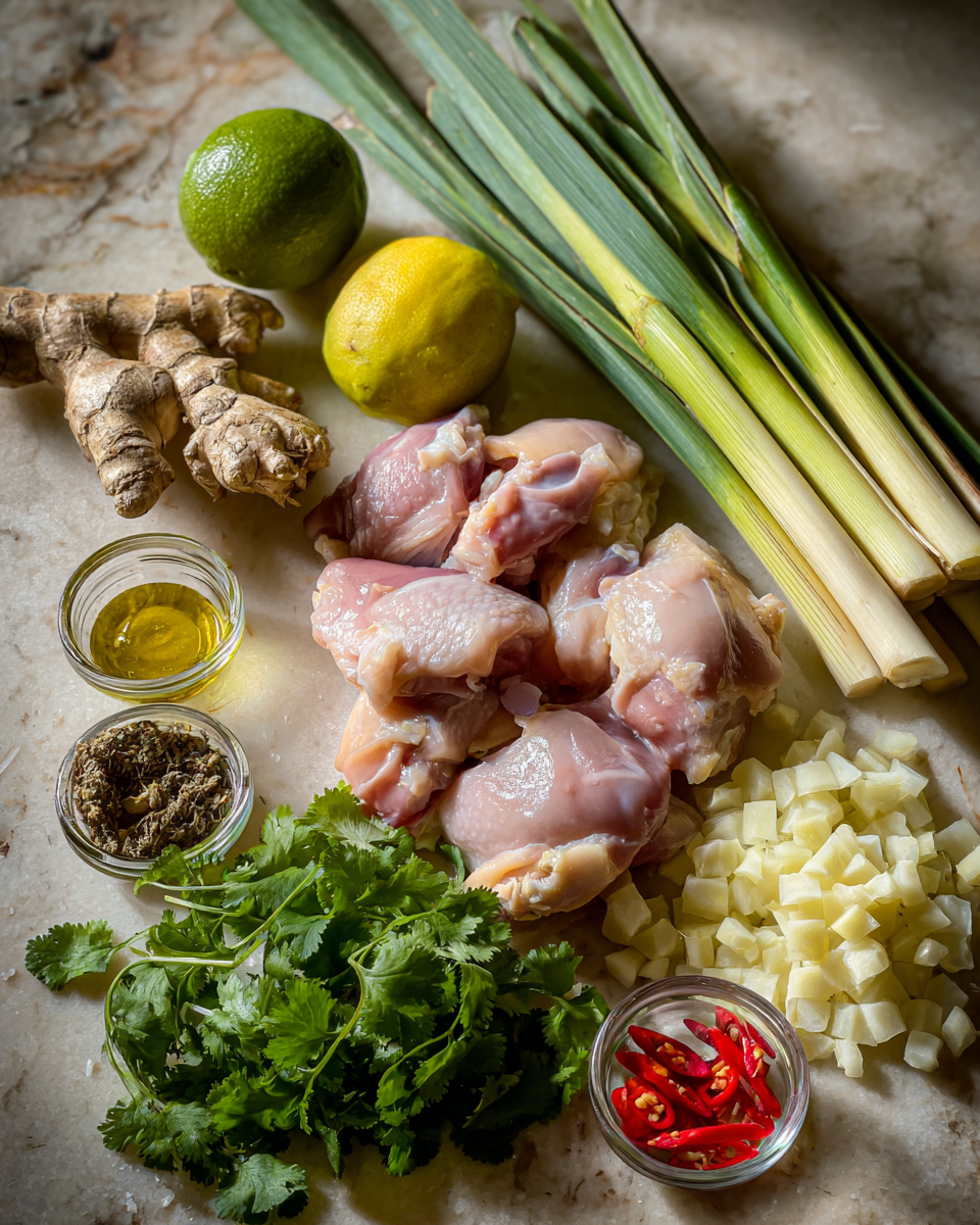 Savor the Zesty Flavor of Grilled Lemongrass Chicken 4 Ingredients for Savor the Zesty Flavor of Grilled Lemongrass Chicken