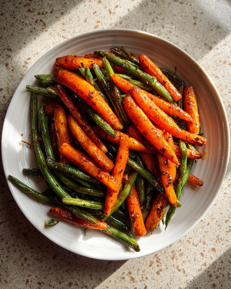 Final dish - Sweet and Savory Honey Glazed Carrots and Green Beans Recipe to Brighten Your Plate