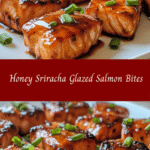 Honey Sriracha Glazed Salmon Bites 🍯🔥