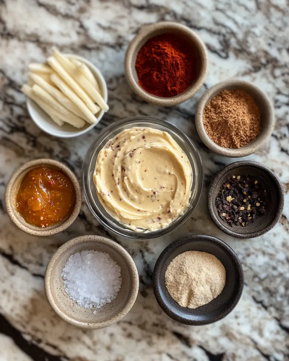 Ingredients for Sizzling Sensations: Hot Honey Cream Cheese Dip Delight