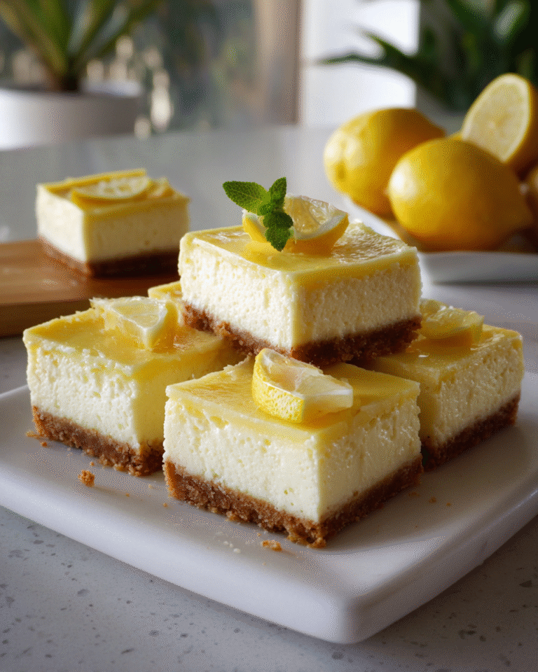 Zesty Delight Lemon Cheesecake Squares You Have to Try - Featured Image