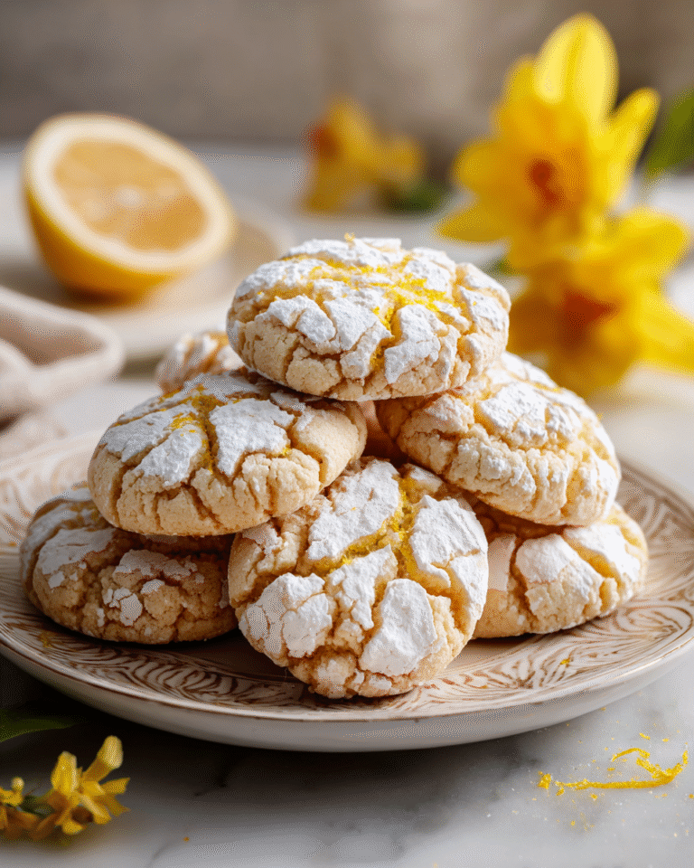 Zesty Delight Lemon Crinkle Cookies That Melt in Your Mouth - Featured Image