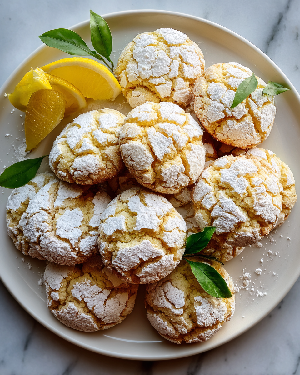Final dish - Zesty Delight Lemon Crinkle Cookies That Melt in Your Mouth