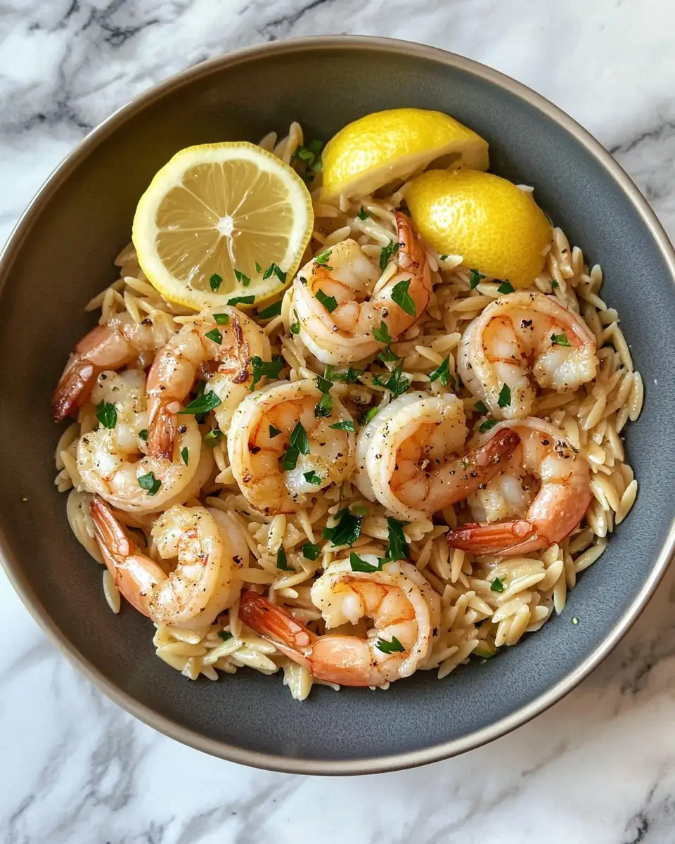 Ingredients for Zesty Flavors Unite: Discover the Ultimate Lemon Garlic Shrimp Orzo Skillet