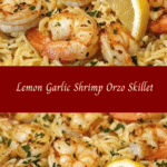 Lemon Garlic Shrimp Orzo Skillet 🍤🍋