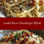 Indulge in the Ultimate Loaded Bacon Cheeseburger Alfredo Pasta Experience