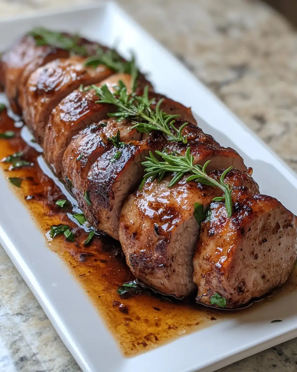 Savory Sensation: Maple Dijon Glazed Pork Tenderloin Delight 6 Final dish - Savory Sensation: Maple Dijon Glazed Pork Tenderloin Delight