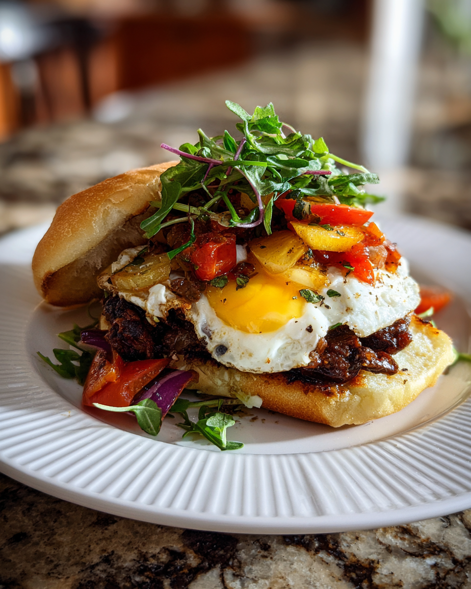 Final dish - Wake Up to Flavor with the Ultimate Mediterranean Breakfast Sandwich