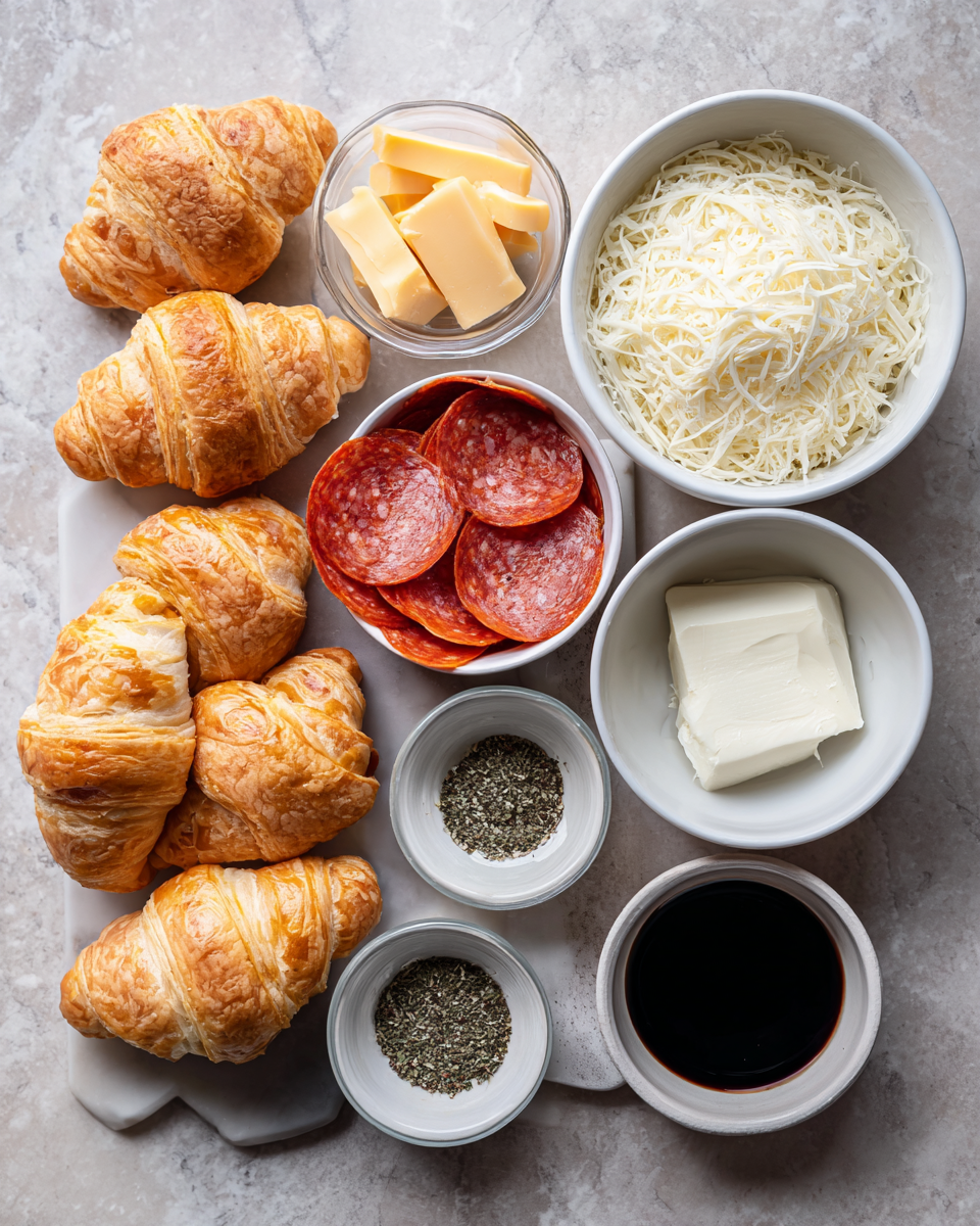 Ingredients for Irresistible Mozzarella Pepperoni Croissant Rolls You Need to Try