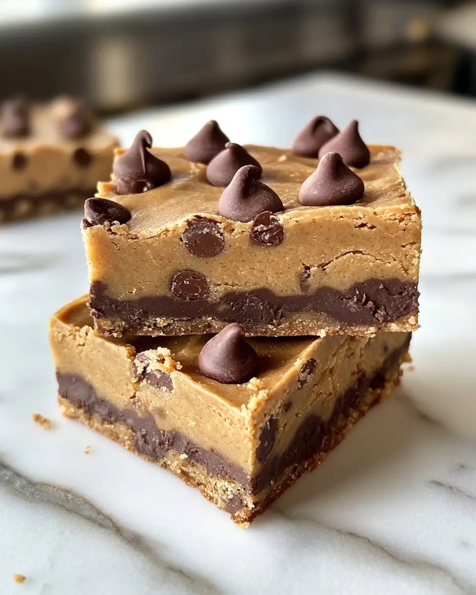 Final dish - Irresistible Indulgence: Peanut Butter Cookie Dough Bars That Will Steal Your Heart