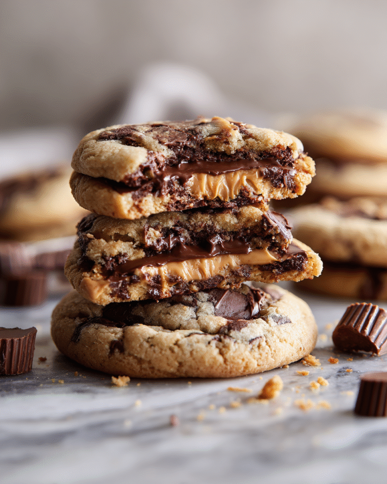 Irresistible Peanut Butter Cup Stuffed Cookies You Have to Try - Featured Image