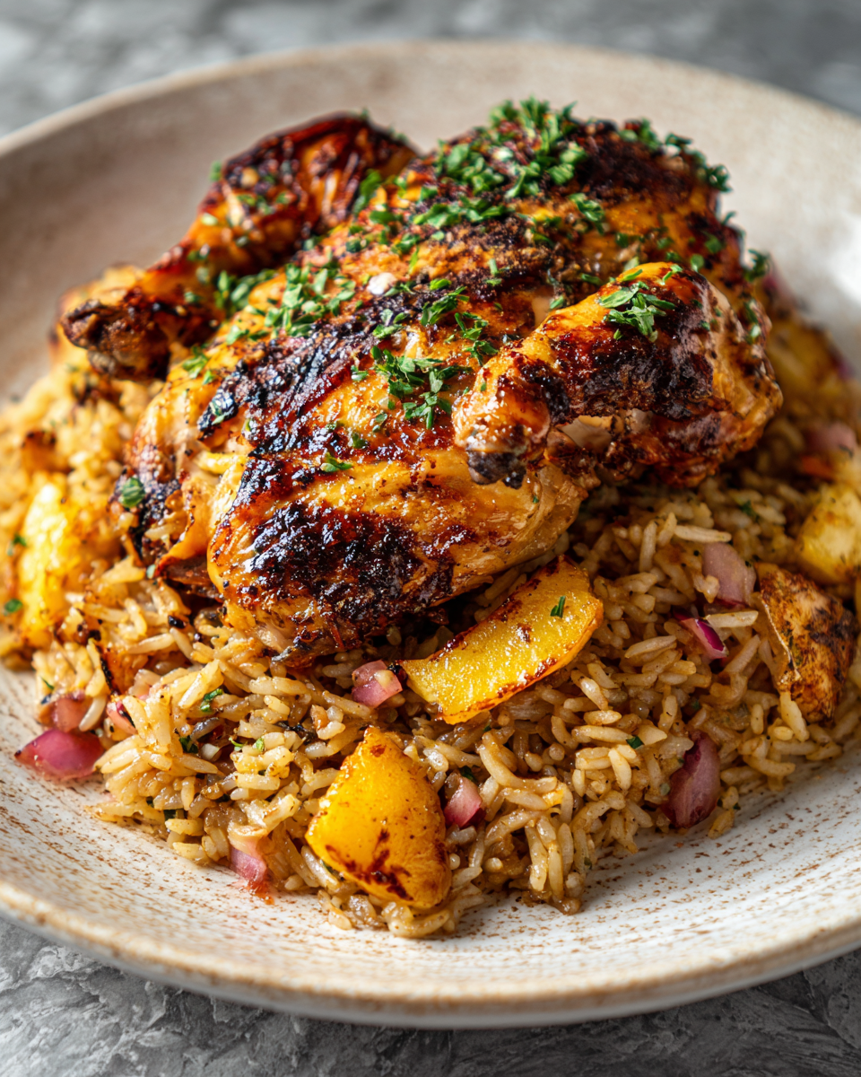 Final dish - Discover the Irresistible Flavors of Peruvian Chicken and Rice
