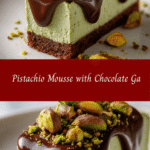 Decadent Pistachio Mousse with Silky Chocolate Ganache Delight