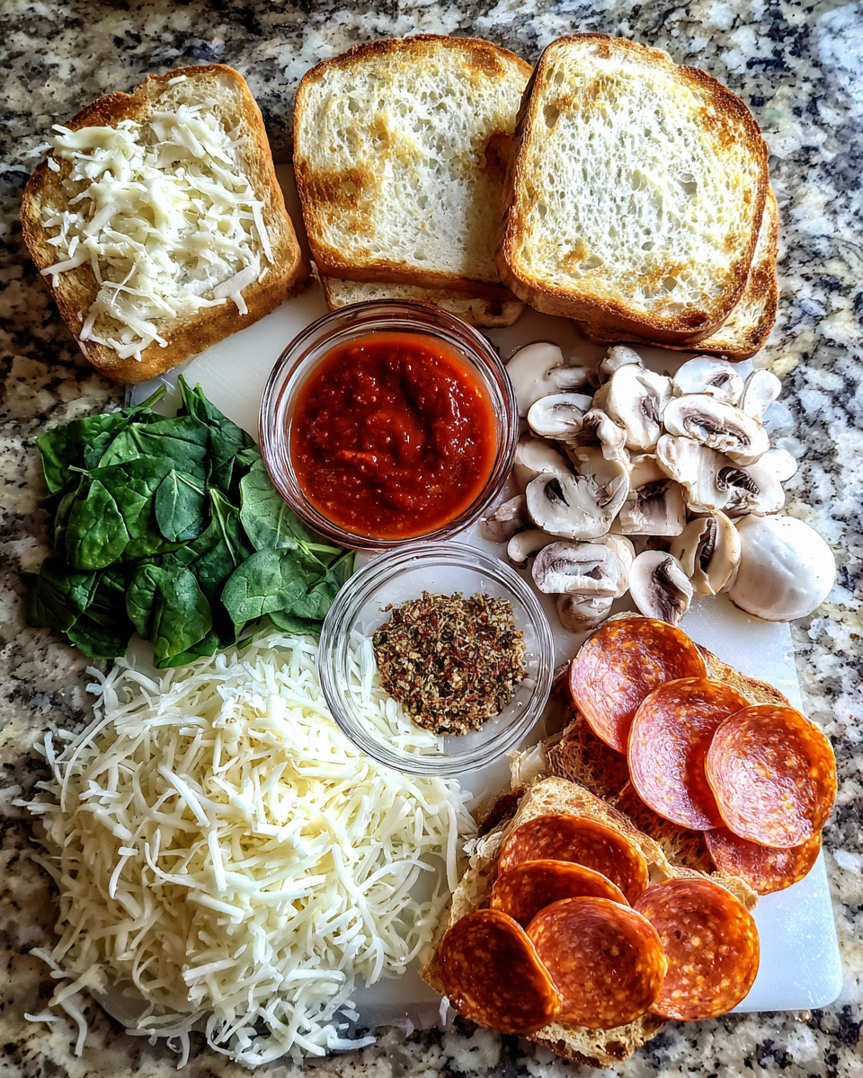 Ingredients for The Ultimate Pizza Grilled Cheese You Need to Try Tonight