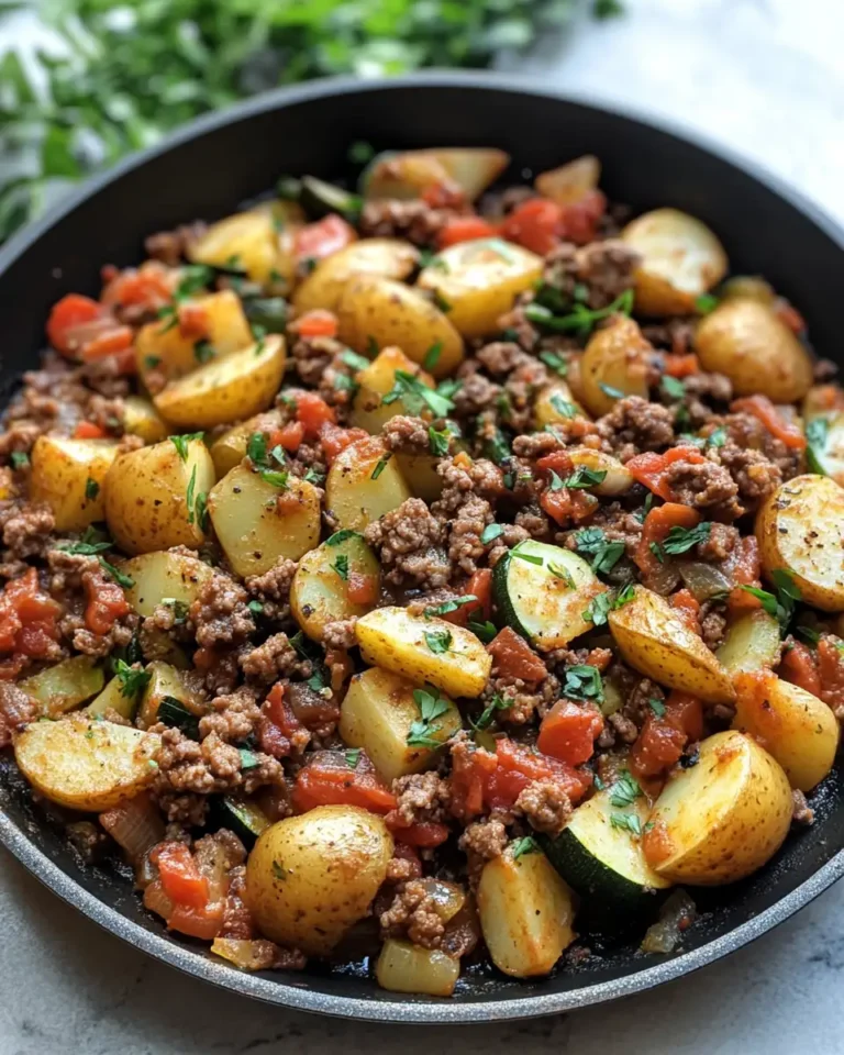 Savor the Flavor: One-Pan Potato, Zucchini, and Ground Beef Skillet Delight - Featured Image