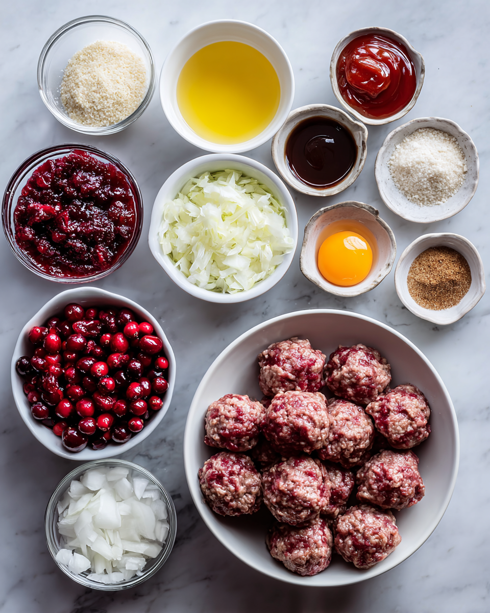 Ingredients for Quick Christmas Cranberry Meatballs That Will Wow Your Holiday Guests