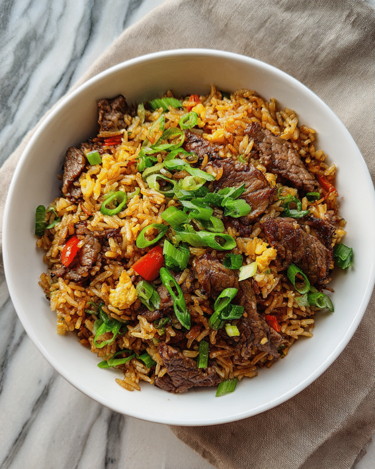 Irresistible Savory Onion Beef Fried Rice Recipe You Need to Try - Featured Image