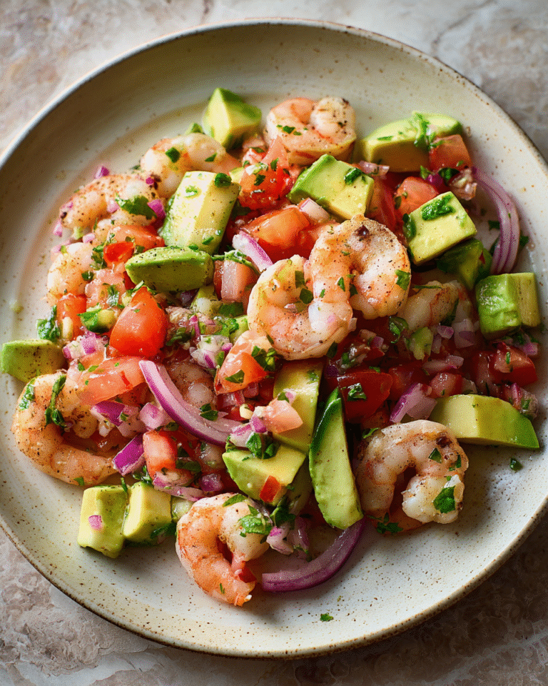 Fresh and Flavorful Shrimp Salad with Avocado and Zesty Fresh Salsa - Featured Image