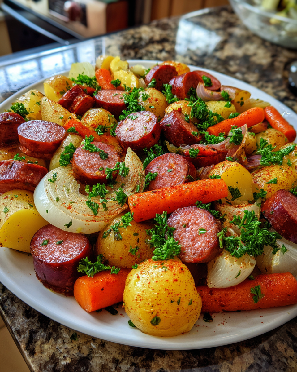 Ingredients for Irresistible Smoked Sausage and Potatoes Recipe for Cozy Comfort Food