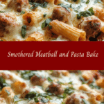 Smothered Meatball and Pasta Bake 🍝🍖