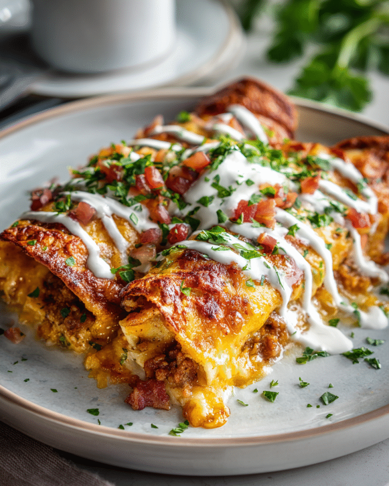 Southern Breakfast Enchiladas with Sausage Gravy A Savory Morning Delight - Featured Image