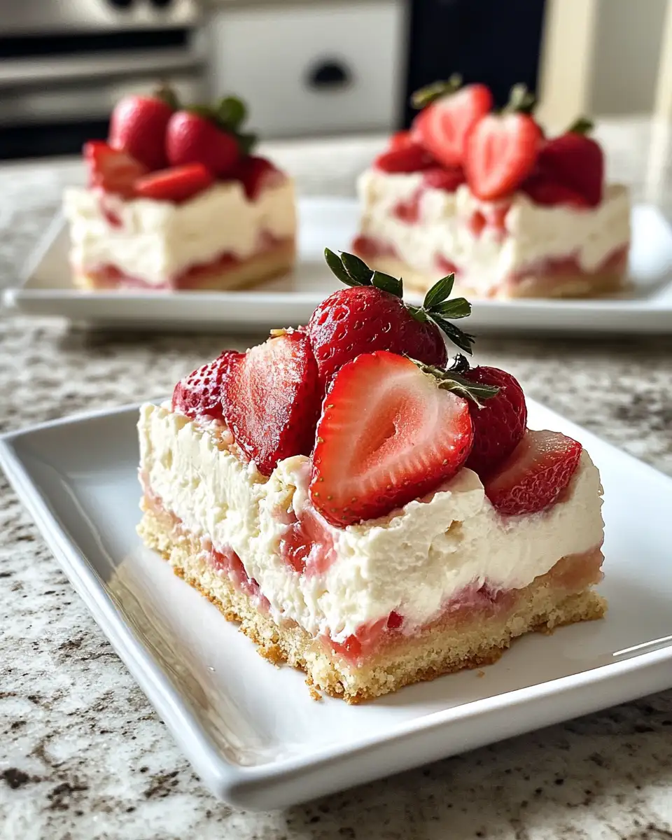 Final dish - Sweet Summer Delight: Strawberry Shortcake Cream Bars