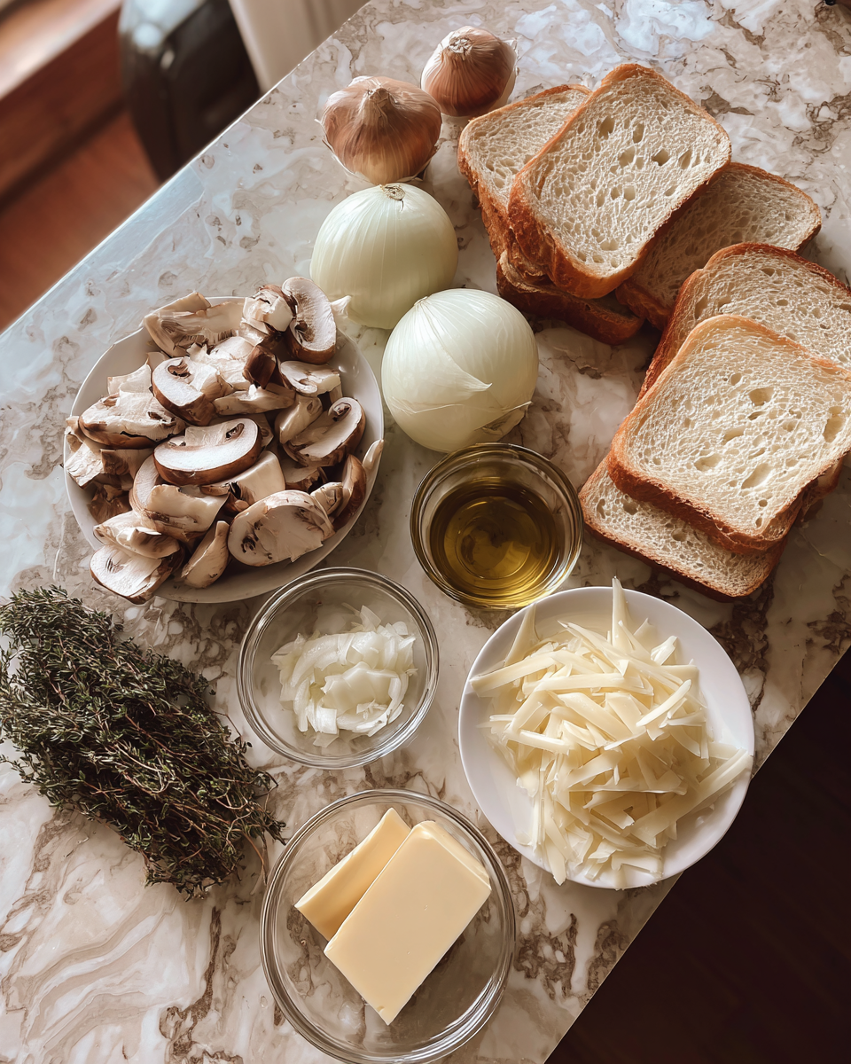 Ingredients for Irresistible Swiss Mushroom Melt Recipe That Will Satisfy Your Cravings
