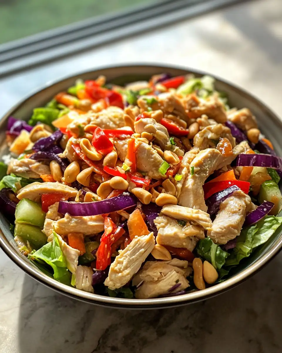 Final dish - Zesty Thai Peanut Chicken Salad: A Flavorful Fusion Adventure