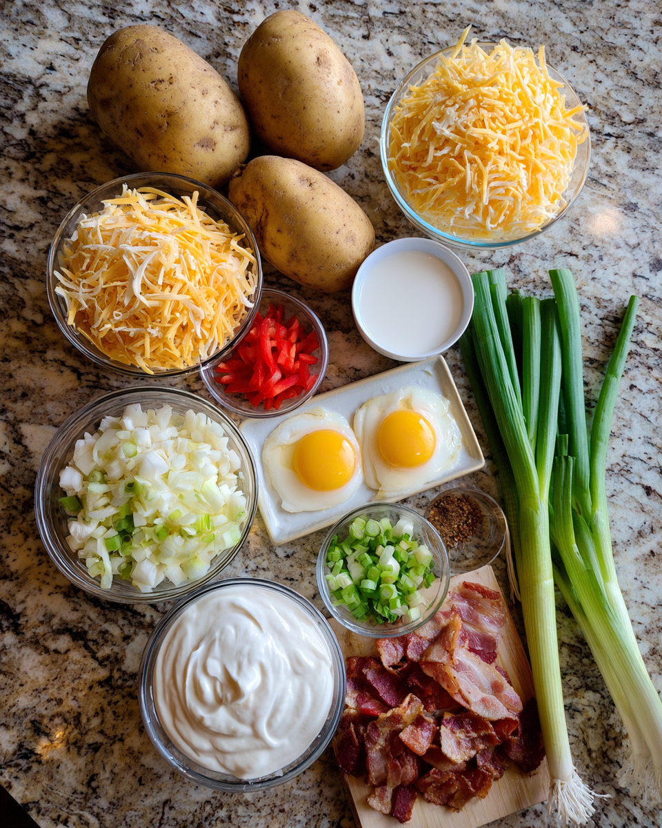 Ingredients for Twice Baked Loaded Breakfast Potatoes That Will Transform Your Morning Meal