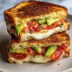 Final dish - Ultimate Avocado Tomato Grilled Cheese Recipe for the Perfect Melty Bite