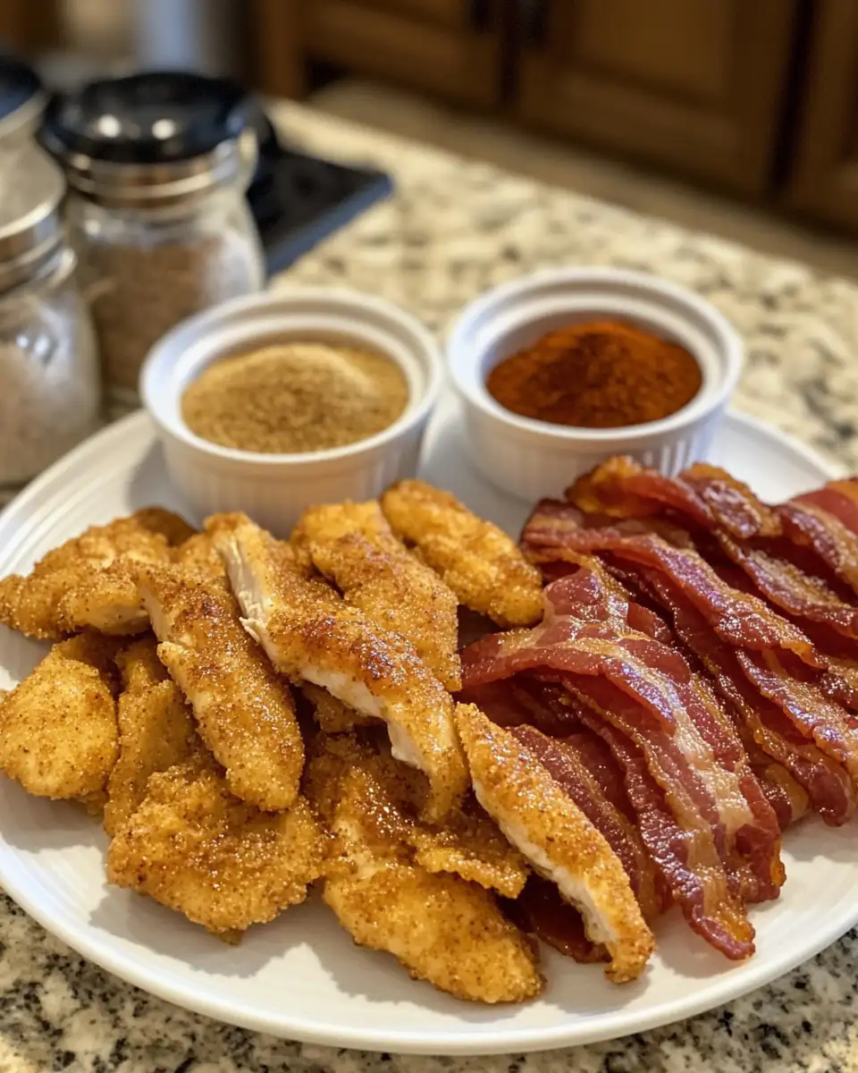 Ingredients for Irresistibly Sweet and Savory: Bacon Brown Sugar Chicken Tenders Delight