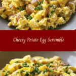 Cheesy Potato Egg Scramble 🥔🍳