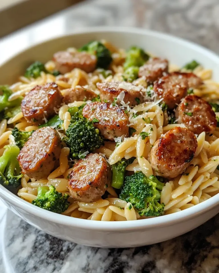 Savor the Flavor: Chicken Sausage Broccoli Orzo Delight - Featured Image