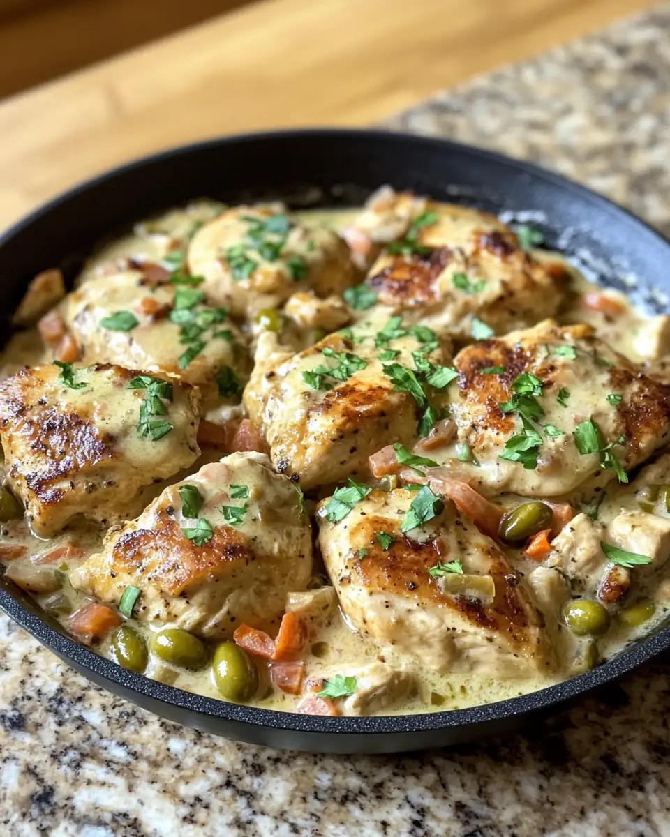 Final dish - Savor the Flavor: Creamy Pepperoncini Chicken Skillet Delight