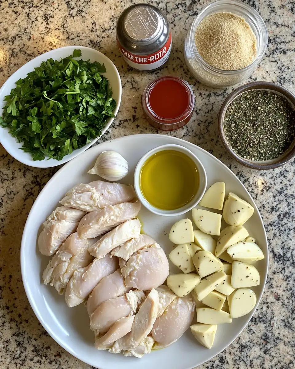 Ingredients for Savor the Flavor: Creamy Pepperoncini Chicken Skillet Delight